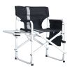 Padded Folding Outdoor Chair with Side Table