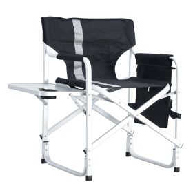 Padded Folding Outdoor Chair with Side Table