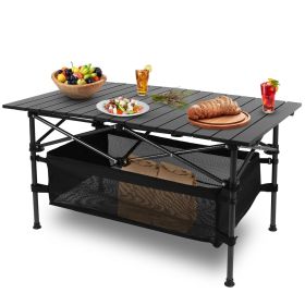 Folding Camping Table Aluminum Roll-up