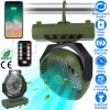 Camping Fan with Flashlight Hanging Hook