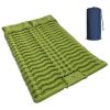 Double Air Mattress with Pillow, Built-in Foot Pump