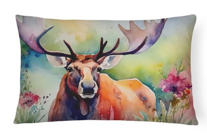 Wildlife Throw Pillow Moose 2966,12Hx16W
