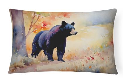 Wildlife Throw Pillow Black Bear 2876,12Hx16W