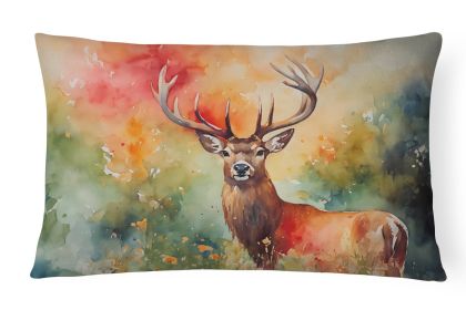 Wildlife Throw Pillow Deer Stag 2986,12Hx16W
