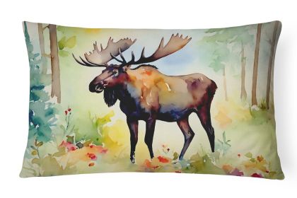 Wildlife Throw Pillow Moose 2963,12Hx16W