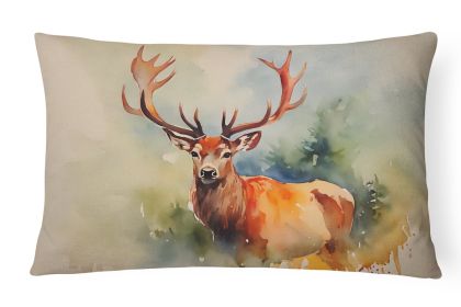 Wildlife Throw Pillow Deer Stag 2988,12Hx16W