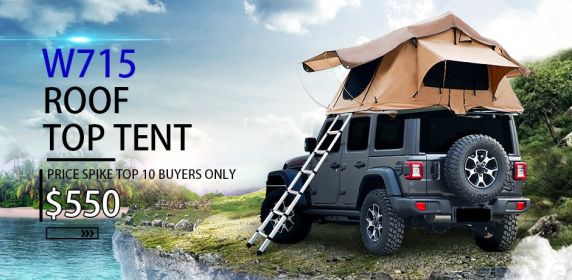 roof tent with 280TC 2000 waterproof lattice cloth