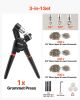 Grommet Tool Kit 900 PCS 1/4 Inch 3/8 Inch 1/2 Inch Metal Eyelets Grommets