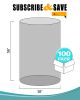 Pack of 100 Clear Drum Liners 38 x 56. Cylindrical Shaped Liners 38x56. Thickness 4 mil. 55 Gallon Low Density Polyethylene Bags for Open Head