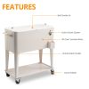 80Qt White Box Foot Tube
