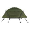 Collapsible Camping Tent with An Integrated Cot Green