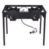 Double Burner Outdoor Stove BBQ Grill