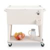 80Qt White Box Foot Tube