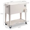 80Qt White Box Foot Tube