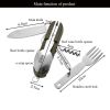 Outdoor Tableware Stainless Steel Foldable