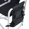 Padded Folding Outdoor Chair with Side Table
