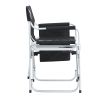 Padded Folding Outdoor Chair with Side Table
