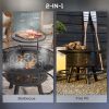 Outsunny 2-in-1 Fire Pit, BBQ Grill