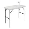 Folding Portable Table with Sink Faucet