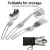 1pcs Camping Fork Spoon Tableware