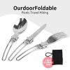 1pcs Camping Fork Spoon Tableware