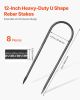 12-Inch 8 Pack Rebar Stakes Heavy Duty U Shape Galvanized Steel Ground Anchors