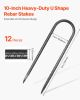 10-Inch 12 Pack Rebar Stakes Heavy Duty U Shape Galvanized Steel Ground Anchors