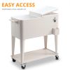 80Qt White Box Foot Tube