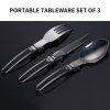1pcs Camping Fork Spoon Tableware