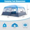 Polyester Cloth 14 People Camping Tent Dark Blue And White