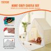 VEVOR Kids Play Tent, Kids Tent for Kids 1-5 Years Old, Toddler Tent with Mat and Tent Lamp, Tent for Kids with Windows for Indoor and Outdoor