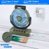 Camping Fan with Flashlight Hanging Hook