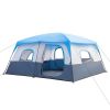 Polyester Cloth 14 People Camping Tent Dark Blue And White