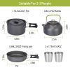 Camping Stove Aluminum Pot Pans Kit