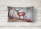 NEW Watercolor Wildlife Throw Pillow Throw Pillow for Indoor Couch Bed Outdoor Patio Washable, Deer 2900,12Hx16W