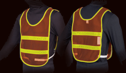 Reflective Standard Safety Vest (Color: Orange/Lime, size: XL)