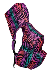 KOOL Classics - Hooded Backpack - Waterproof (Color: Multi Colored Zebra)