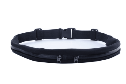 Stride Dual Pocket Running Belt (Color: Black)