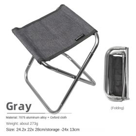 Outdoor folding aluminum alloy chairs (select: Outdoor folding chairs-gray)