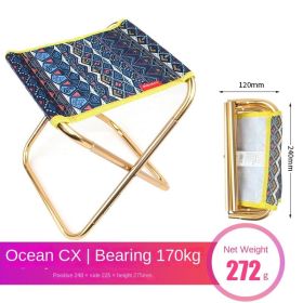 Outdoor folding aluminum alloy chairs (select: Outdoor folding chairs-blue)