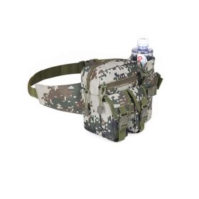 Tactical Waist Bag Denim With Water Bottle Holder (Color: Camouflage)