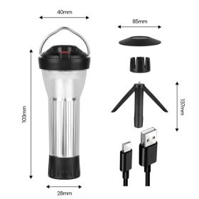 Camping Lantern with Magnetic Base (Color: 1 Set Siver)