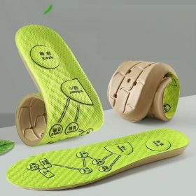 Foot Acupressure Insole Men Women  Sports Cushion Inserts. (Shoe Size: 39-40, Color: Green)