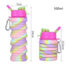 500ml Creative Silicone Folding Water Cup (Capacity: 0.5L, Color: 01)