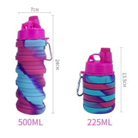 500ml Creative Silicone Folding Water Cup (Capacity: 0.5L, Color: 04)