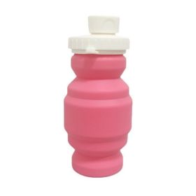 Portable Silicone Folding Cup 320ml (Capacity: 320ml, Color: Pink)