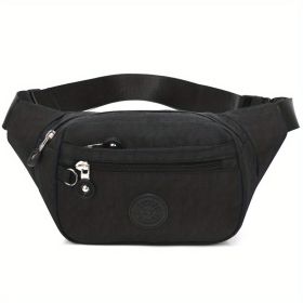 Simple Waist Bag (Color: Black)