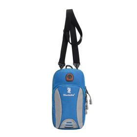 Mini Zipper Phone Arm Bag (Color: Blue)