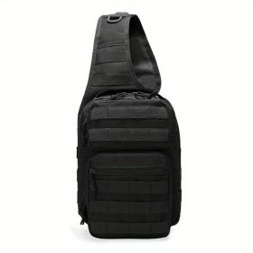 Shoulder Crossbody Chest Bag (Color: Black)