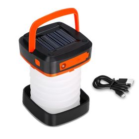 Foldable/Retractable Solar Camping Lamp (Color: Orange)